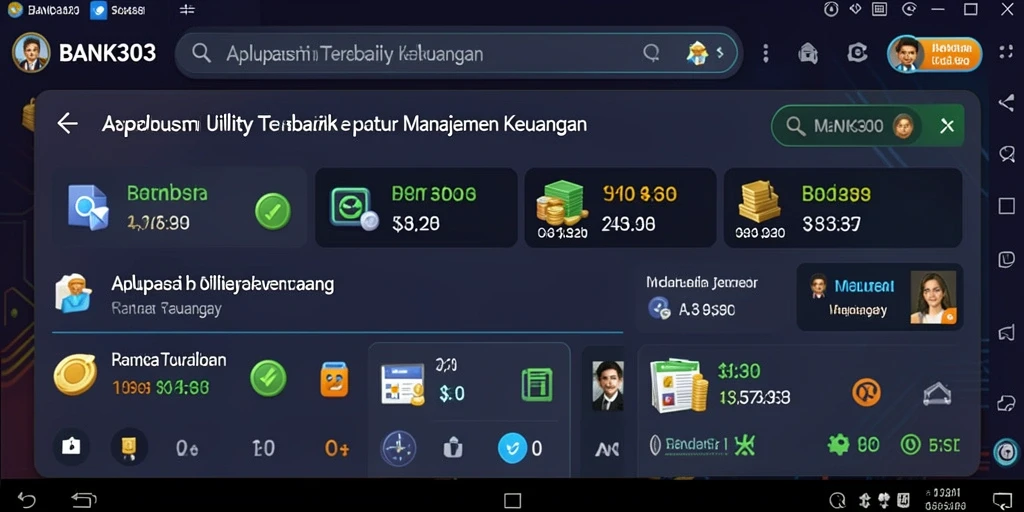 Screenshot BANK303 menampilkan fitur manajemen keuangan yang mudah digunakan.