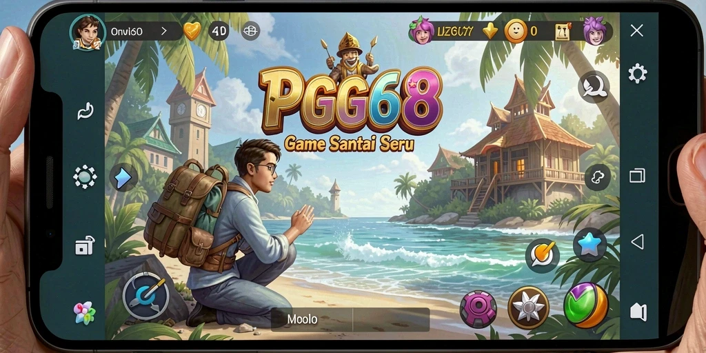 Tampilan gameplay PGG68 yang menarik dan ceria.
