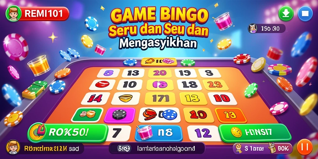 Tampilan menarik dari gameplay Bingo di REMI101.