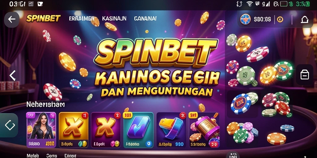 Tampilan menarik dari gameplay SPINBET di lingkungan Kasino digital.